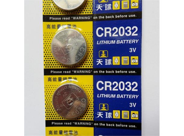 Batteri CR2032 3V (5pck) 5 stk CR2032 batteri lithium